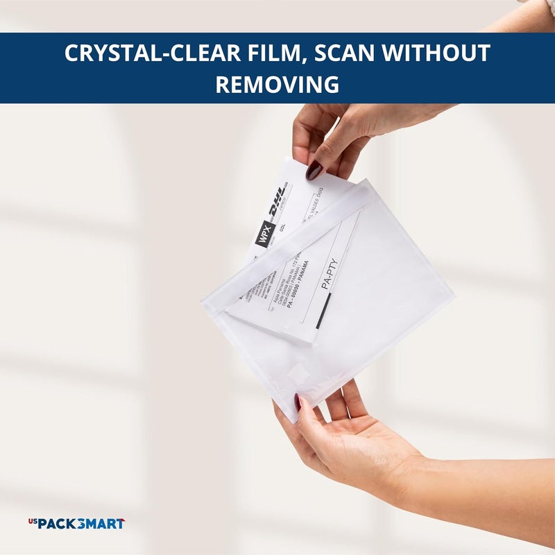 US PACK SMART 500 Units, 4.5"x5.5" Clear Packing List Shipping Label Envelopes - Heavy Duty Adhesive, Ideal for Labels, Invoices & Documents - Image 5